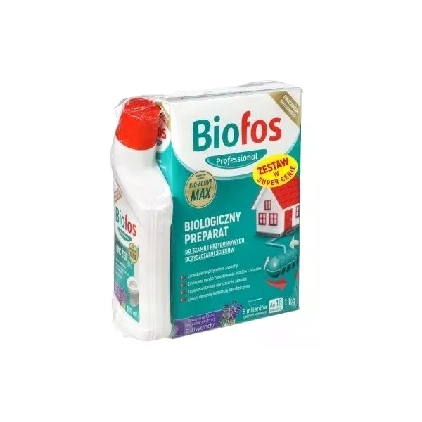 Zestaw Biofos Biologiczny Preparat 1kg+WC żel 0,5l