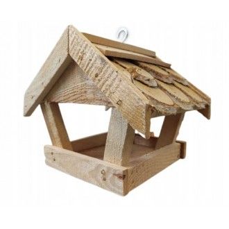 Karmnik Dla Ptaków Drewniany Domek Budka na Karmę