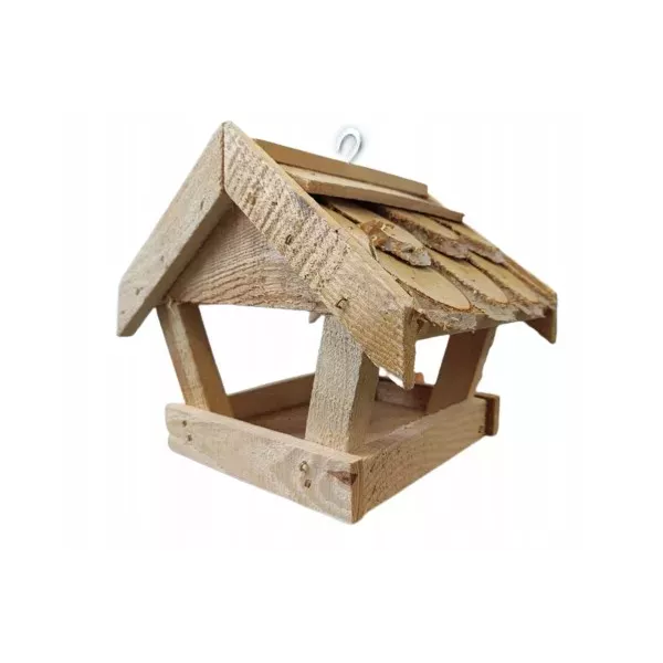 Karmnik Dla Ptaków Drewniany Domek Budka na Karmę